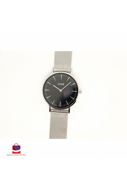 Stainless Steel La Boheme Mesh Cluse La Bohème Mesh Silver Black