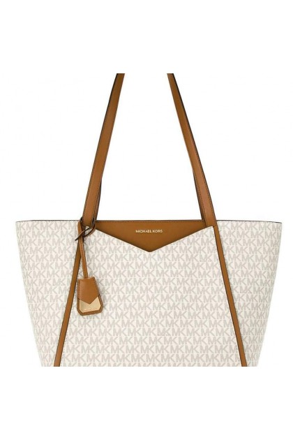 michael kors whitney large leather tote bag