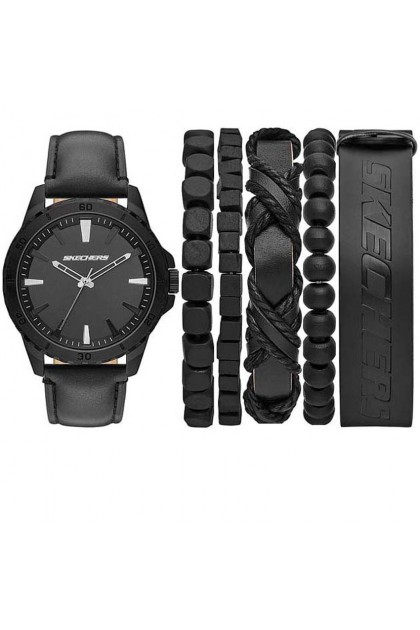 Skechers Original Analog / Digital Silicone Strap Men and Women Watch+ Bracelets Gift Set